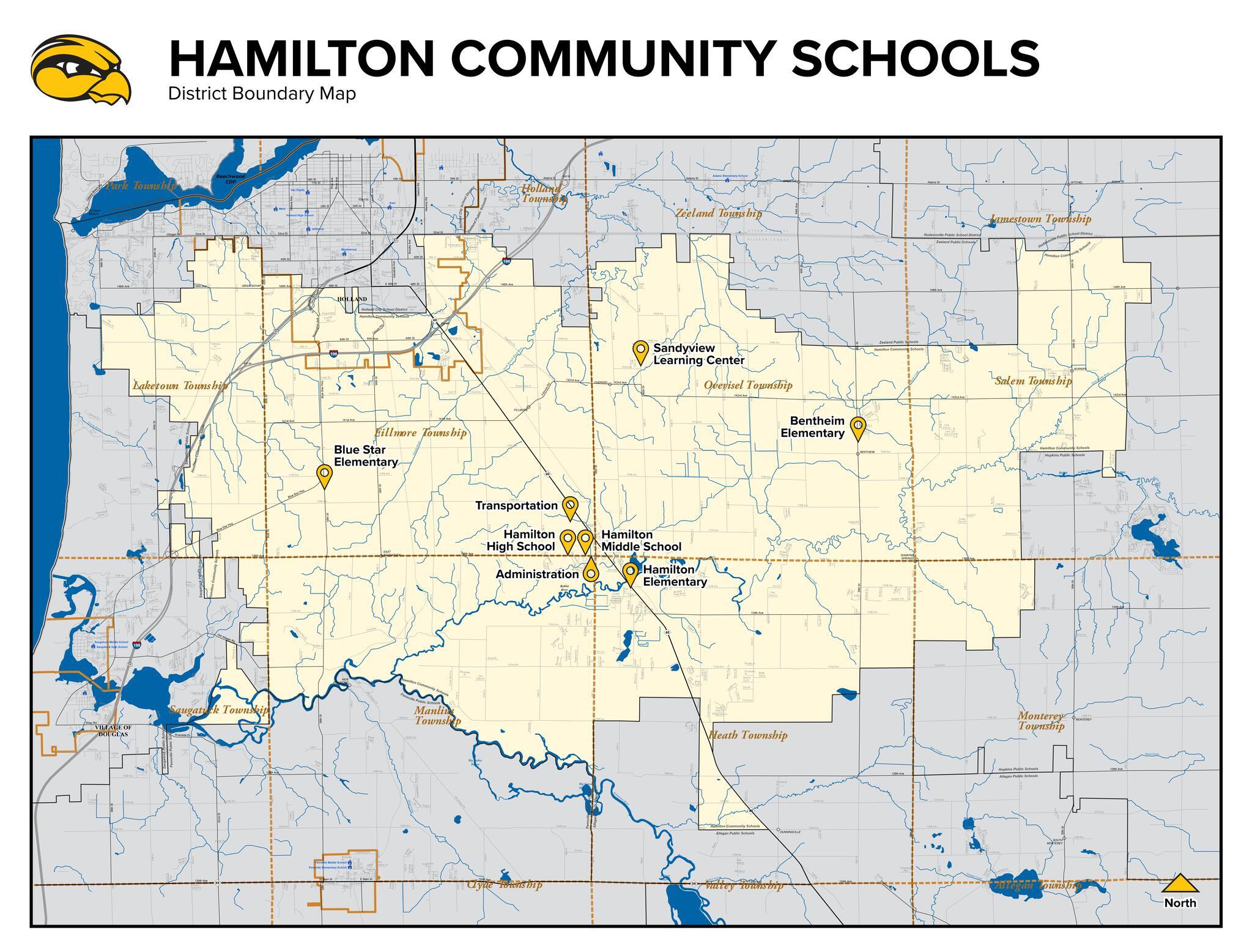 Hamilton Community Schools Boundary Map