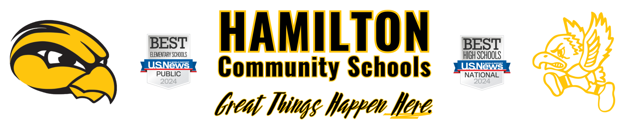 Hamilton Community Schools website banner 2024